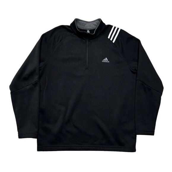 Adidas Men's Size Large Black Golf Tech 1/4 Zip Performance Fleece Pullover - Picture 1 of 10